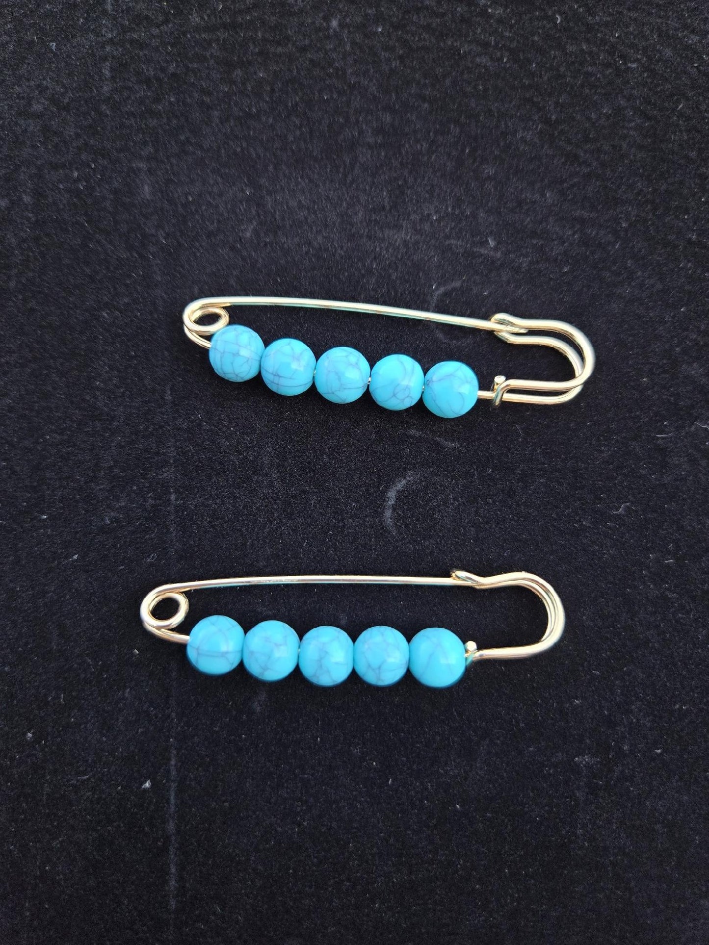 Turquoise Beaded Pin