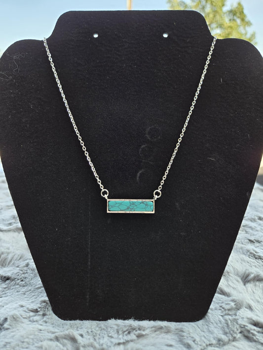 Turquoise Bar Necklace