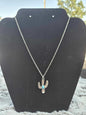 Cactus with Turquoise Stone Necklace