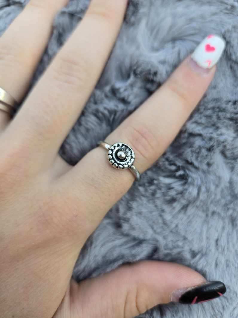 Silver Sun Dial Ring