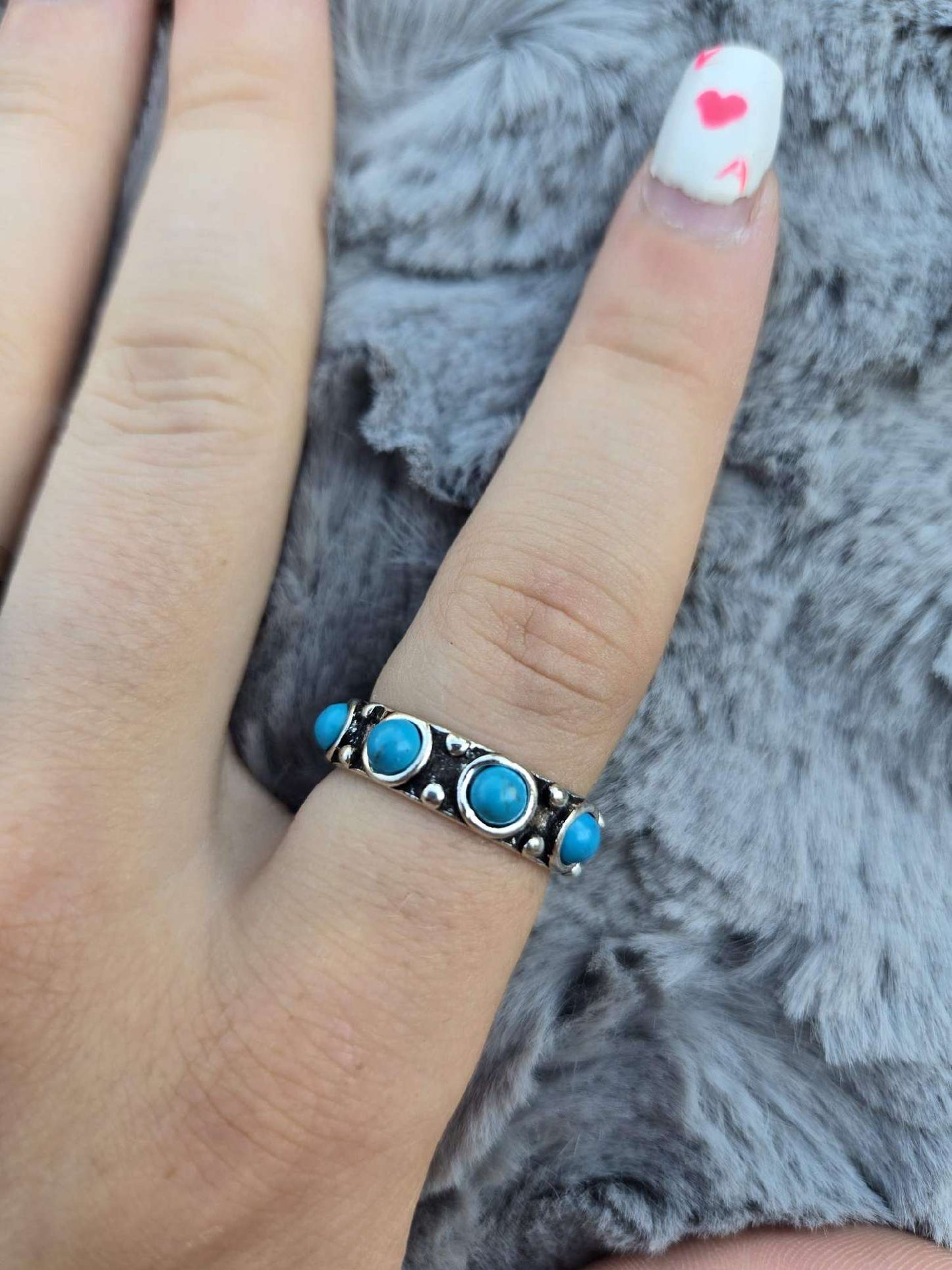 Turquoise Snake Eye Ring