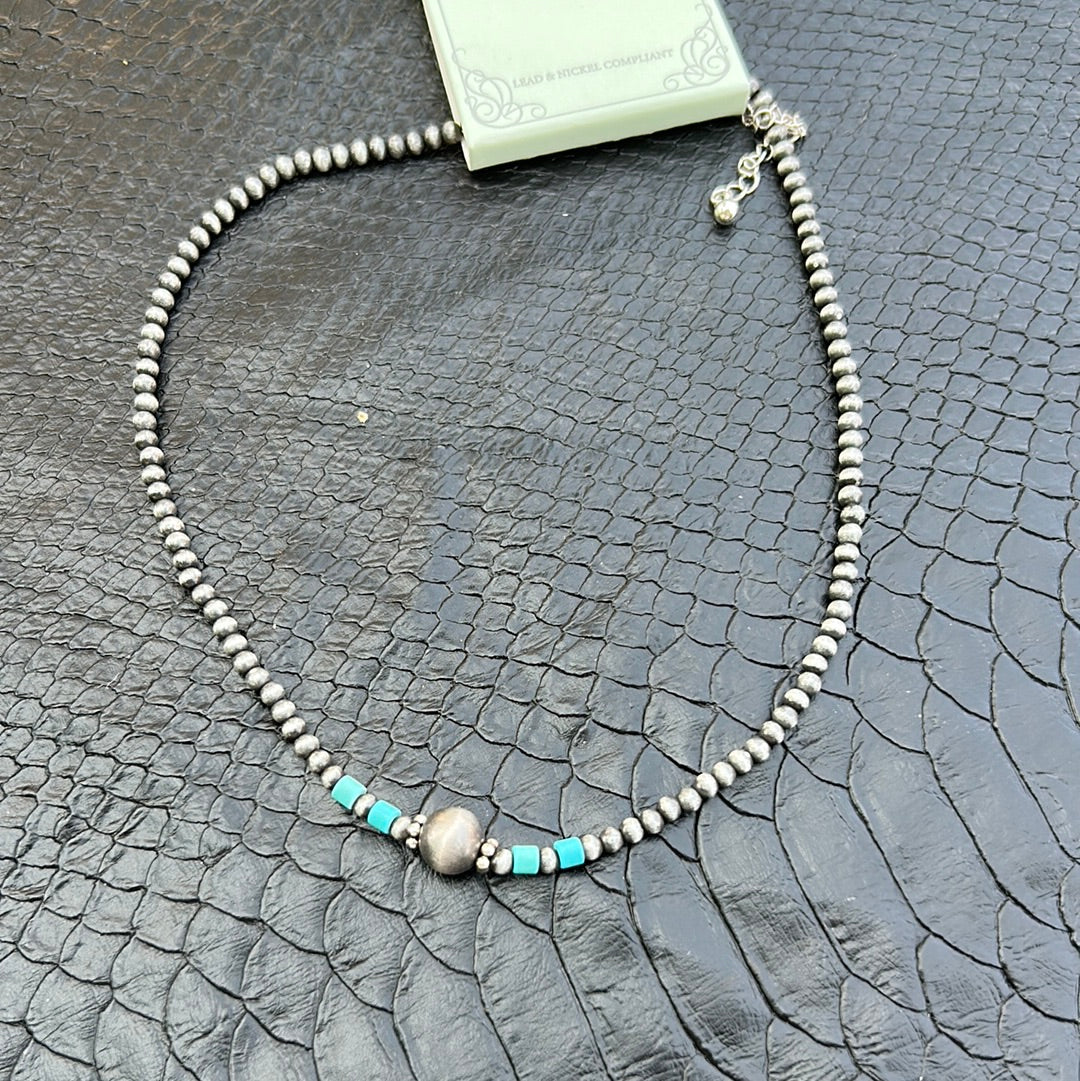 Silver Turquoise Choker